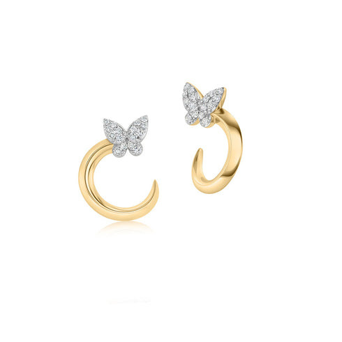 Butterfly Fan Earrings - 1