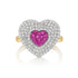 Diamond & Pink Sapphire Infinity Heartbeat Ring - 1
