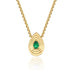 Emerald Layered Pear Necklace - 1