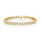 Bezeled Heart Diamond Tennis Bracelet 18k Yellow Gold - 1