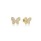 Jasmine Pave Butterfly Stud Earrings in 18K Yellow Gold with Diamonds - 1