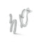 Thoby 18K White Gold and Diamond Duet Spiral Earrings - 1