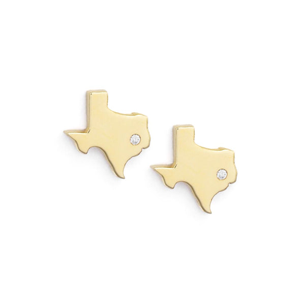 Texas HTX Gold and Diamond Studs - 1