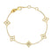 Principessa Flower Station Yellow Gold Diamond Bracelet - 1