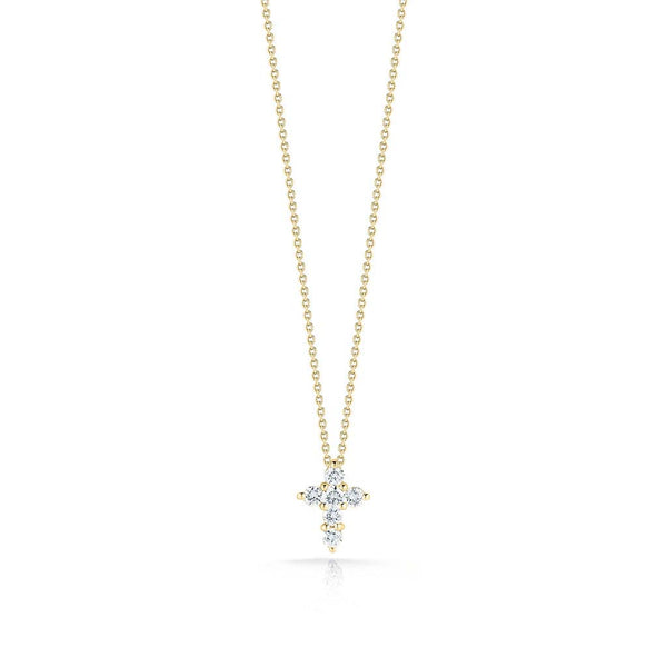 Tiny Treasures Diamond Baby Cross Necklace in 18K Yellow Gold - 1