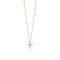 Tiny Treasures Diamond Baby Cross Necklace in 18K Yellow Gold - 1