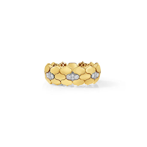 Cobra Diamond Flexible Ring in 18K Yellow Gold - 1