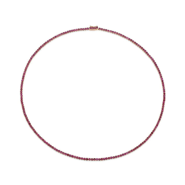 Hepburn Ruby Diamond Choker in 18K Gold - 1