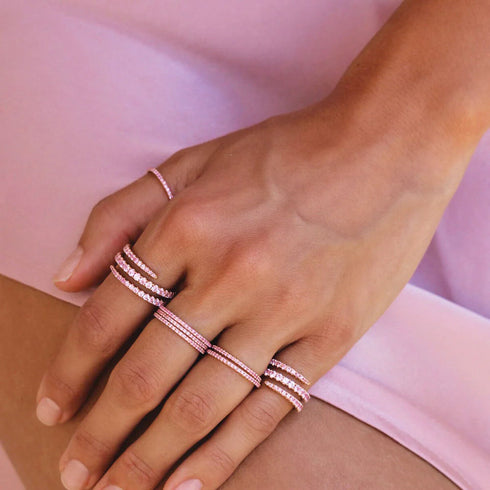 Pink Sapphire Coil Ring 18k Rose Gold - 2