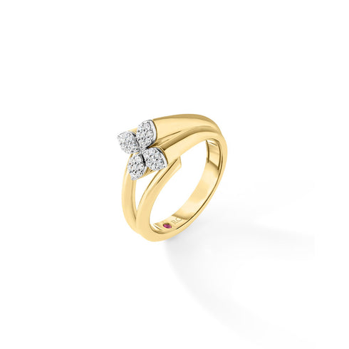 Love In Verona Pavé Diamond Flower Multi Band Ring - 1