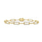 14K Gold Alternating Diamond Link Bracelet - 1