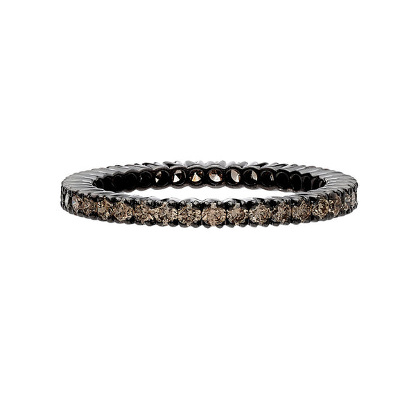 Prong Champagne Diamond Band - 1