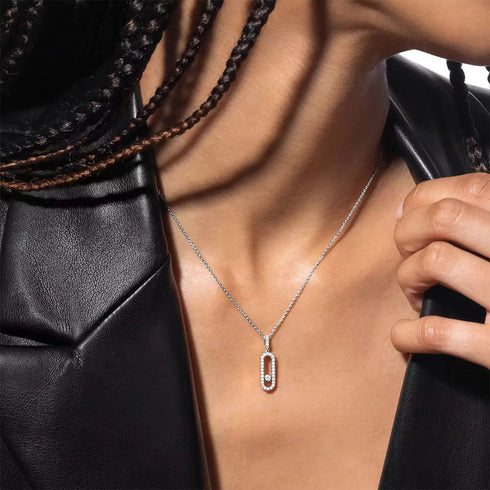 Move Uno Pavé Necklace Large - 2