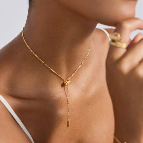 Paved Mini Latch Pendant - 2