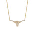 Texas Longhorn Diamond Pendant, Large - 1