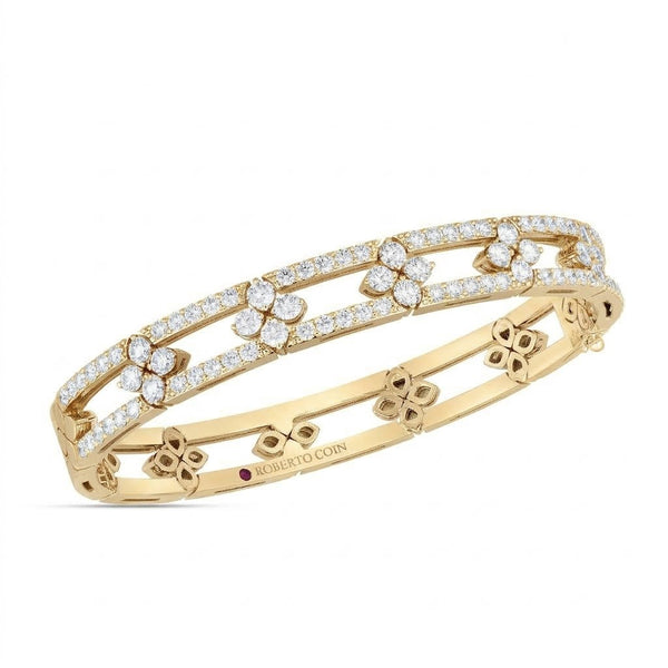 Love In Verona Diamond Open Frame Pavé Bangle - 1