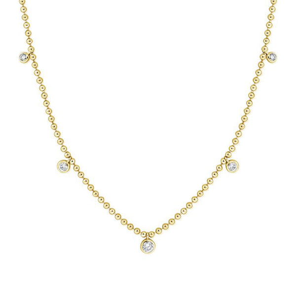 Diamond Ball Station Necklace - 1