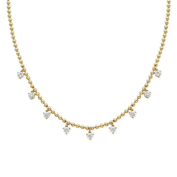 Diamond Ball Station Necklace - 1