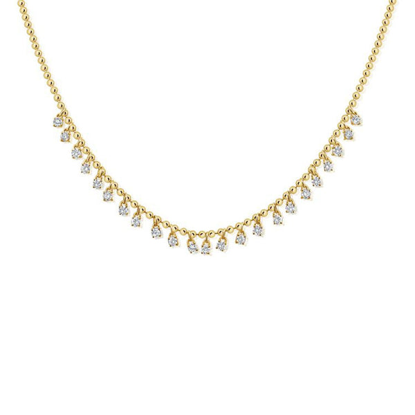 Diamond Station Ball Necklace - 1