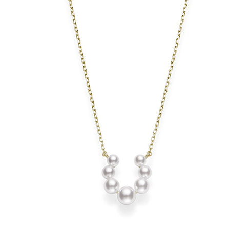Bubbles Akoya Cultured Pearl Pendant in 18K Yellow Gold - 1