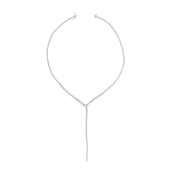 4.45ct Diamond Bezel Set Lariat Necklace - 1