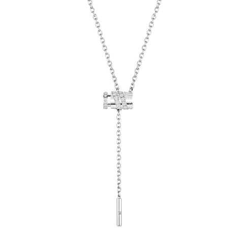 Paved Mini Latch Pendant - 1