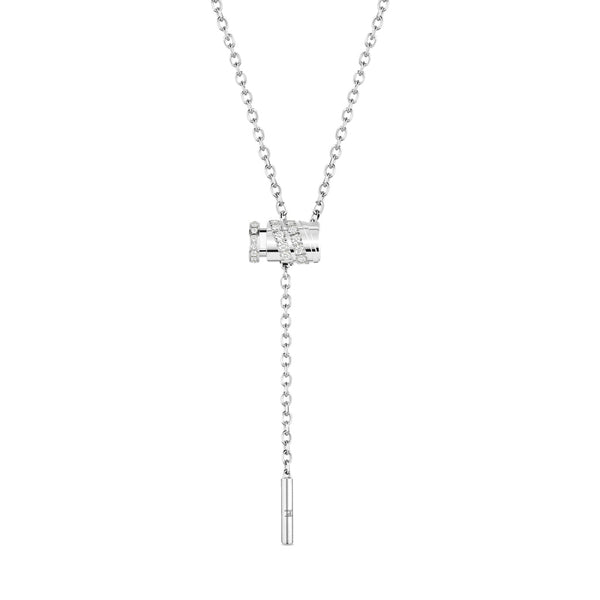 Paved Mini Latch Pendant - 1