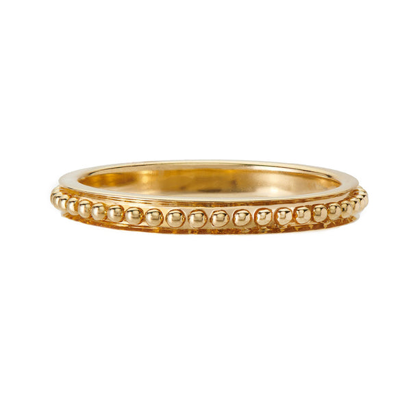 18K Yellow Gold Channel Bead Band - 1