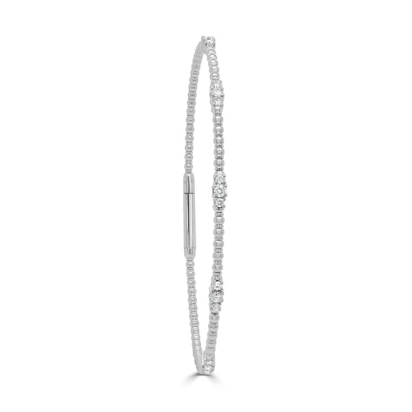 14K Gold & Diamond Flex Bangle - 0.34ct - 1