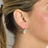 10.07ct White Topaz Solitaire Bezel Set Leverback Huggie Earrings - 2
