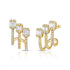 .58ct Baguettes And Diamond Cage Huggie Earrings - 1