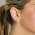 .58ct Baguettes And Diamond Cage Huggie Earrings - 2