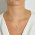 Round & Baguette Diamond Star Of David Pendant In Yellow Gold - 2