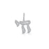 Round & Baguette Diamond Chai Pendant In White Gold - 1