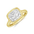 4.23ct Cushion Shape White Topaz Bezel Set Solitaire Ring - 1