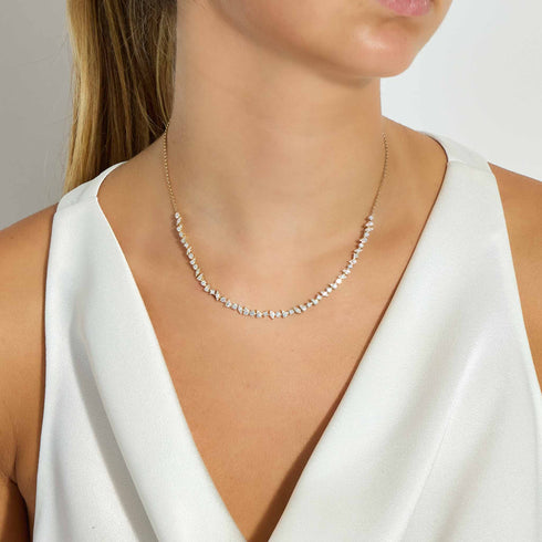 2.55ct Princess Shape Diamond Necklace - 2