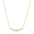 Graduated Bezel-Set Diamond Curved Bar Necklace In 14K Yellow Gold - 1