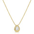 2.20ct White Topaz Solitaire Bezel Set Ball Penadnt Necklace - 1