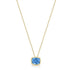 4.15ct Cushion Shape Blue Topaz Bezel Set Solitaire Pendant Necklace - 1