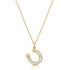 Baguette Diamond Horseshoe Pendant Necklace In Yellow Gold - 1