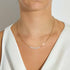 .85ct Diamond Bar Paperclip Necklace - 2