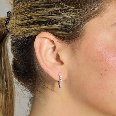 0.52ct Diamond Hoop Earrings - 2