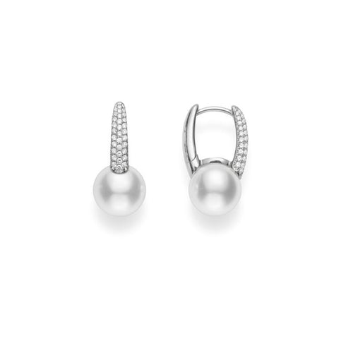 Classic Elegance Akoya Cultured Pearl Earring with Diamond - 1