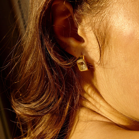 Neue Step-Cut Huggie Earrings - 2