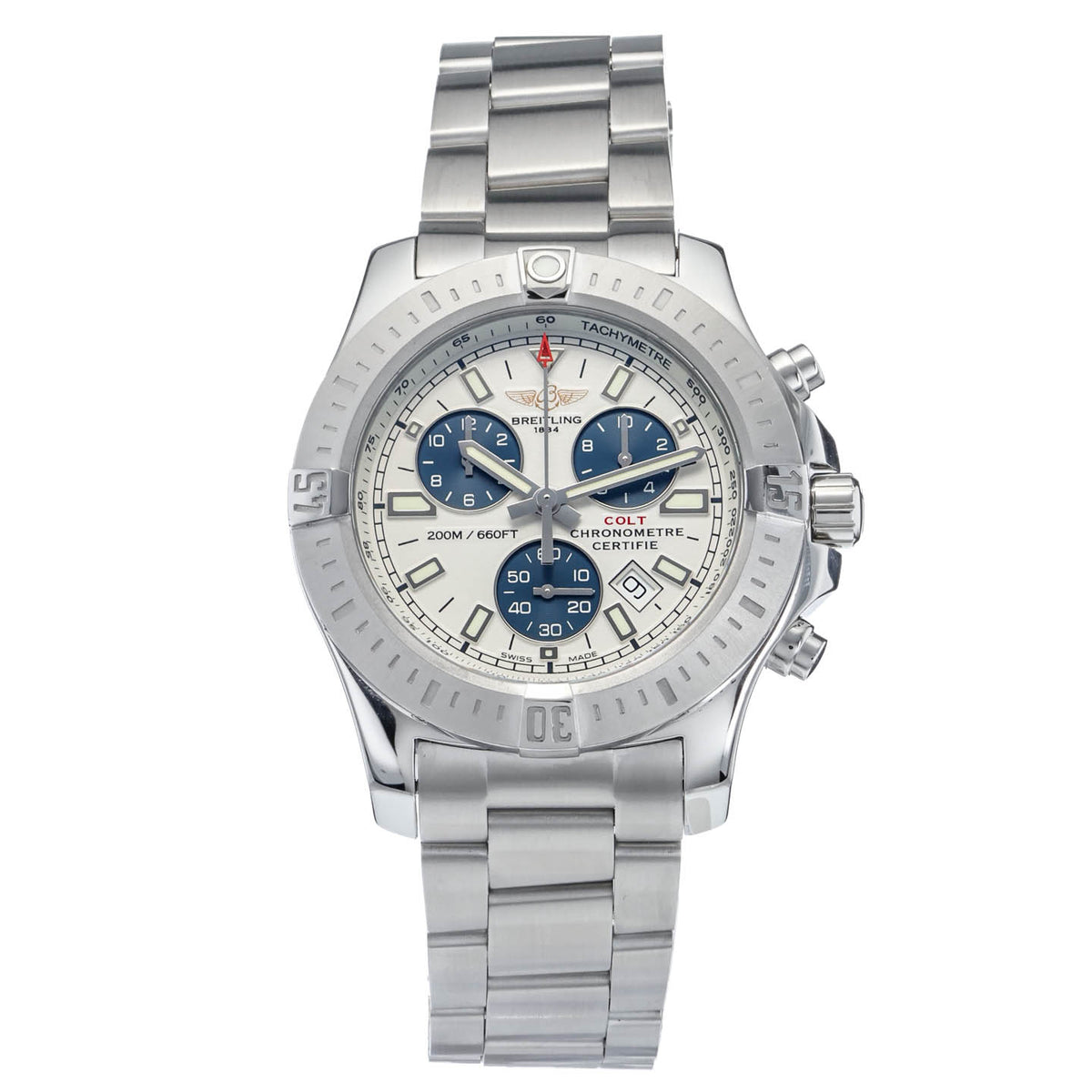 BREITLING 非売品　スノードーム　2008年 Pre-Owned Breitling Colt Chronograph Watch A73388 | Zadok Jewelers