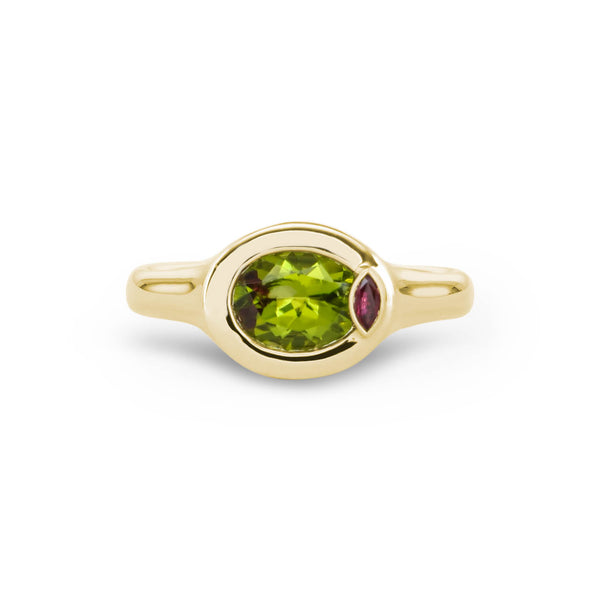 Martini Time Peridot Olive Ring - 1