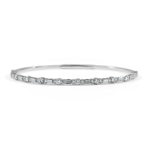 14k Gold & Diamond Flexible Bangle - 0.76ct - 1