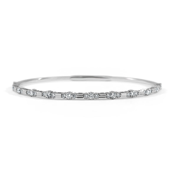 14k Gold & Diamond Flexible Bangle - 0.76ct - 1