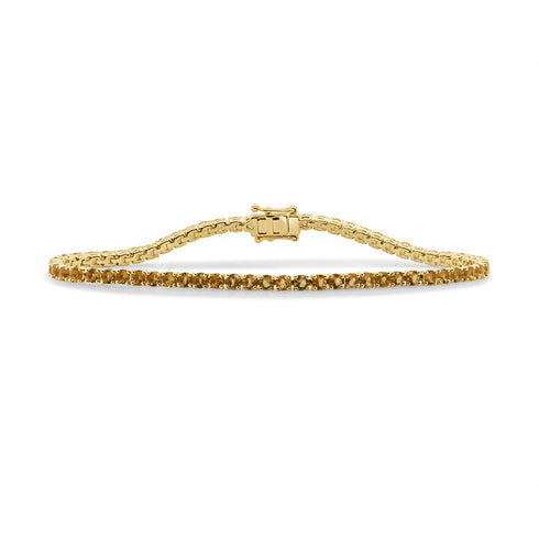 14K Gold Citrine Tennis Bracelet - 3.65 CT - 1