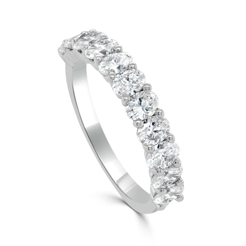 14k Gold & Oval Diamond Band - 1.5ct - 1